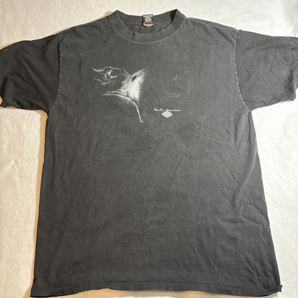 Vintage Harley Davidson Shirt XL Blackout Shadow Eagle‎ 1998